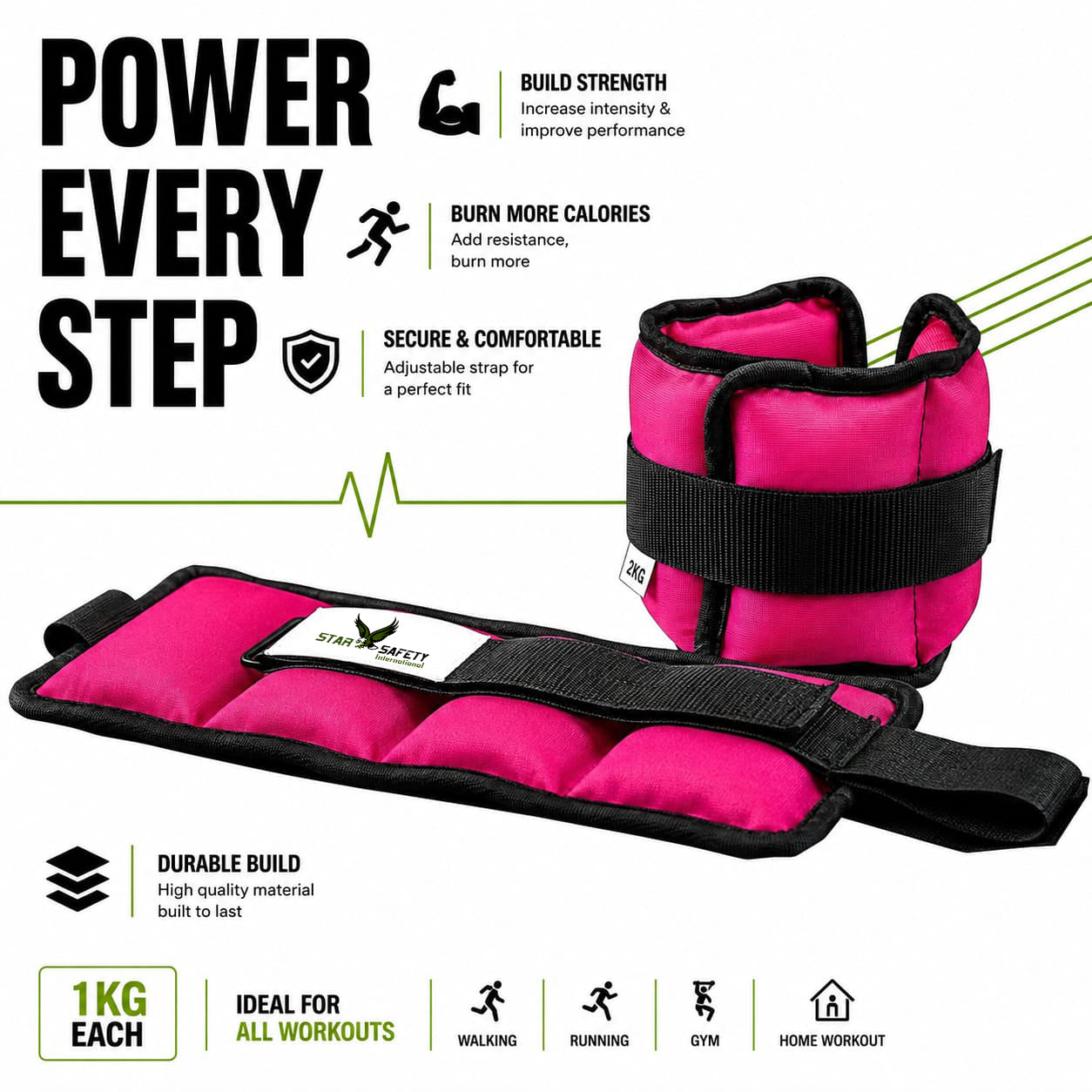 Star Safety APEX 2 — 2kg Performance Ankle Weights