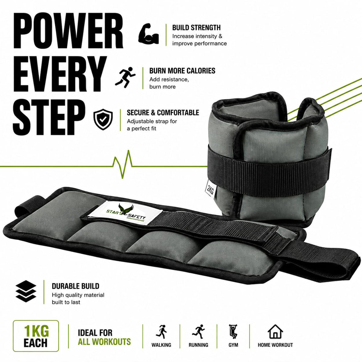 Star Safety APEX 2 — 2kg Performance Ankle Weights