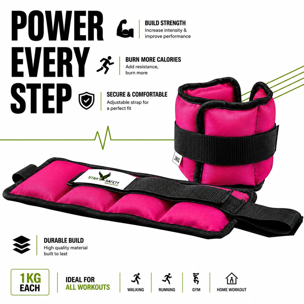 Star Safety APEX 2 — 2kg Performance Ankle Weights