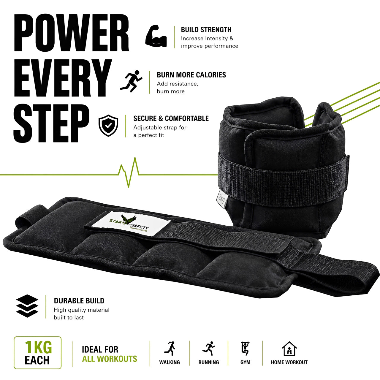 Star Safety APEX 2 — 2kg Performance Ankle Weights