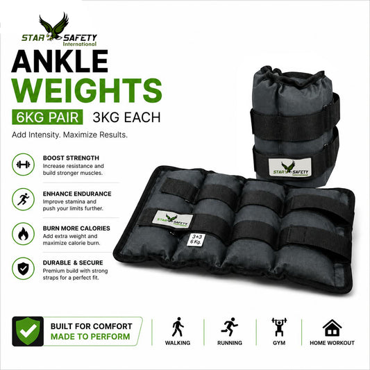 Star Safety APEX 6 — 6kg Heavy Duty Ankle Weights