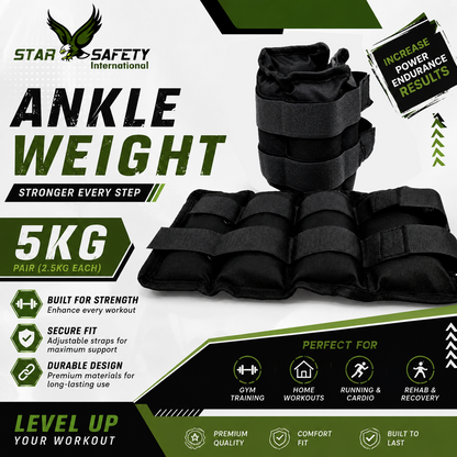 Star Safety APEX 5 — 5Kg Ankle Weights For Fitness
