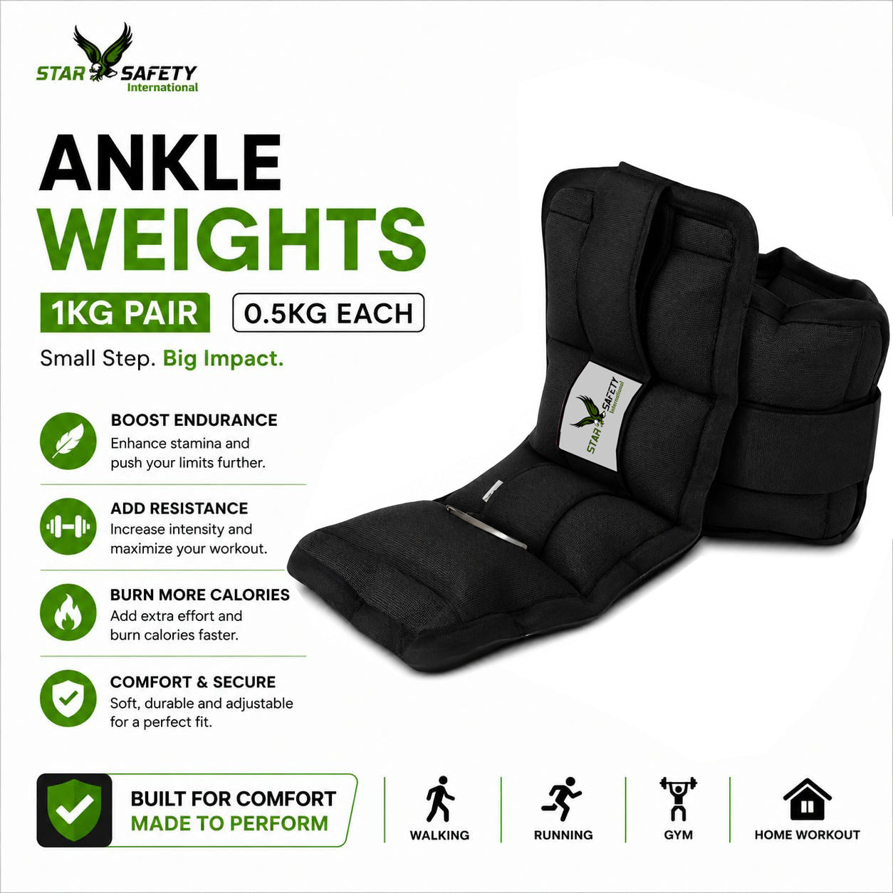 Star Safety APEX 1 — 1Kg Training Wrist & Ankle Weights