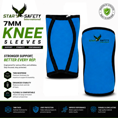 Star Safety Beast — Heavy Duty Knee Sleeves 7mm Neoprene
