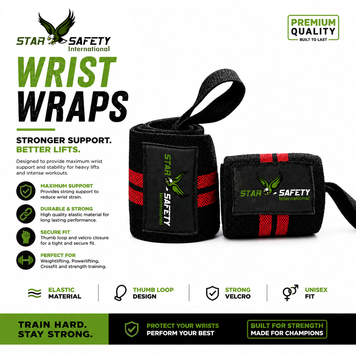 Star Safety Beast — Wrist Wrap Pro for Lifting and Wrist Support