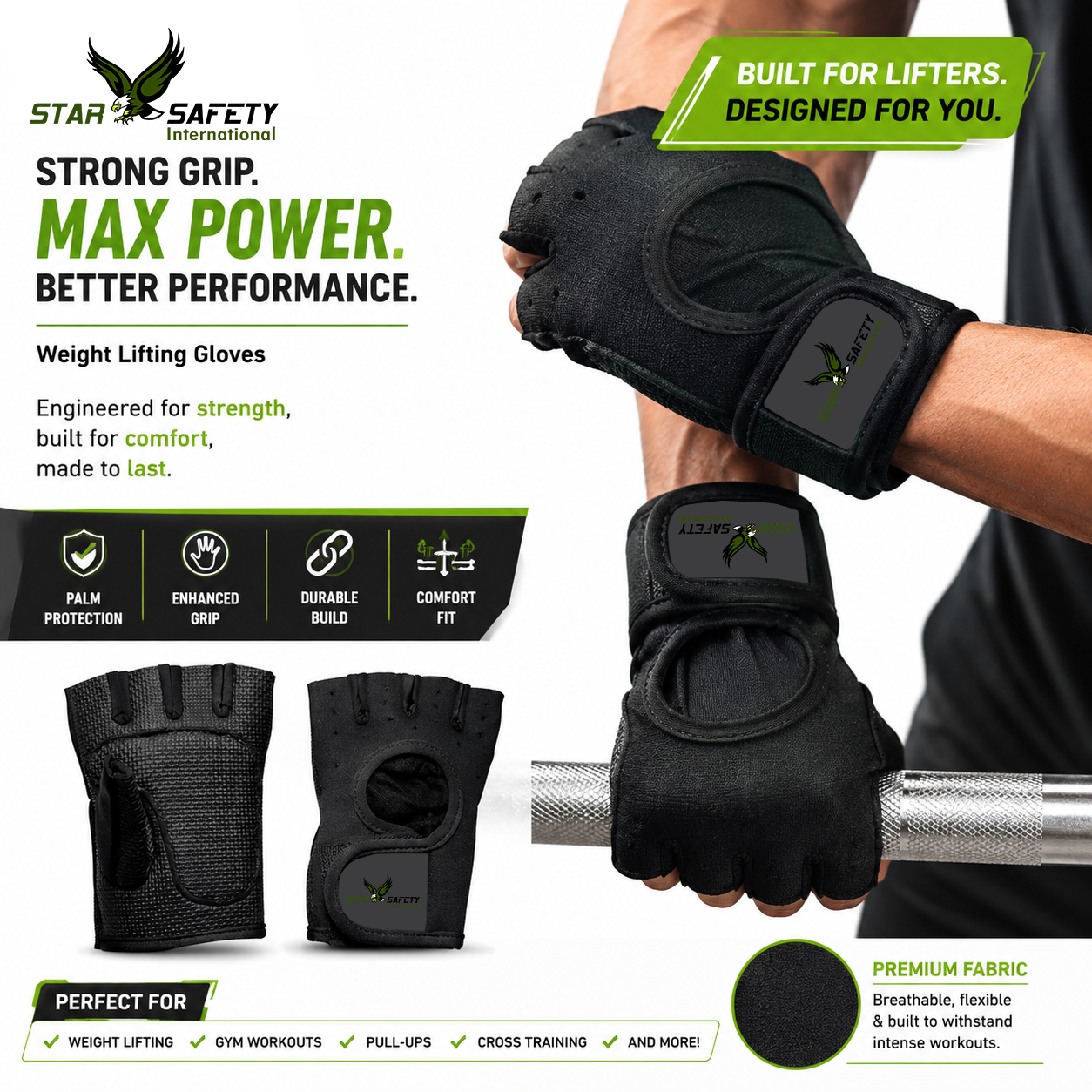Star Safety Titan Grip — Performance Weight Lifting Gloves