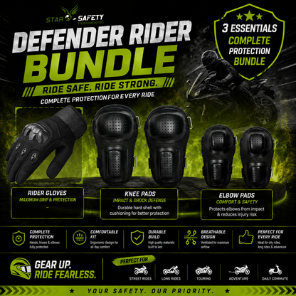 STAR SAFETY DEFENDER OFFER — Riding Gloves — Knee & Elbow Pads
