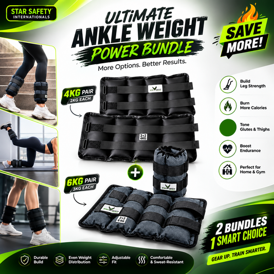 ULTIMATE POWER BUNDLE — 4KG Black — 6KG Grey Ankle Weights