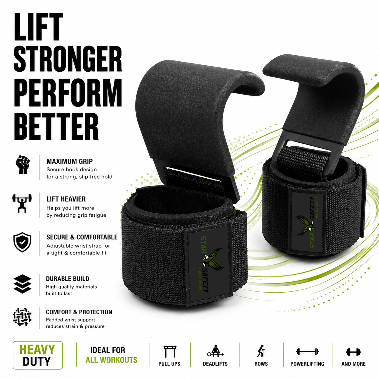 Power Hook Pro – Wrist Hooks with Padded Grip Support