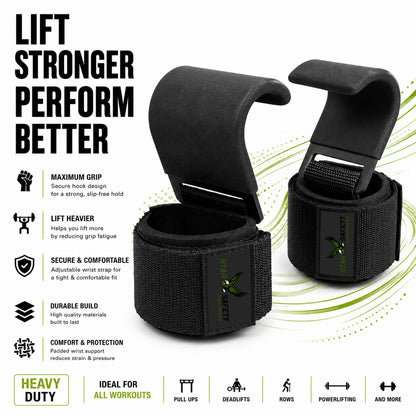 Power Hook Pro – Wrist Hooks with Padded Grip Support